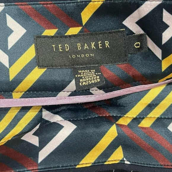 Ted Baker London Navy Pinstriped Women's Trousers Size 0 - Picture 4 of 4